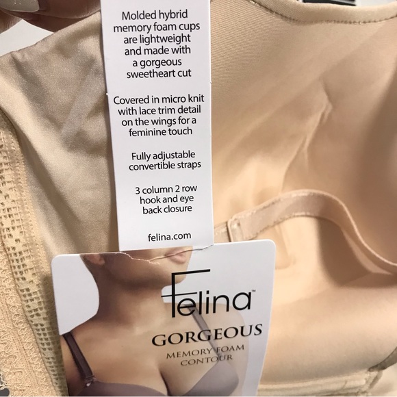 Felina Nude Gorgeous Memory Foam Contour Bra - Picture 8 of 9